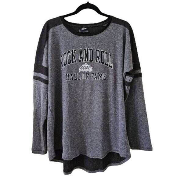 Champion Rock And Roll Hall Of Fame Sweatshirt Men XL Gray LS Lightweight Preppy - Picture 1 of 14